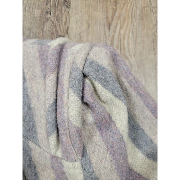 Elco 1950s 1960s Wool Blend Double Button Pink Purple Gray Coat Size 11/12 Large - Picture 4 of 8